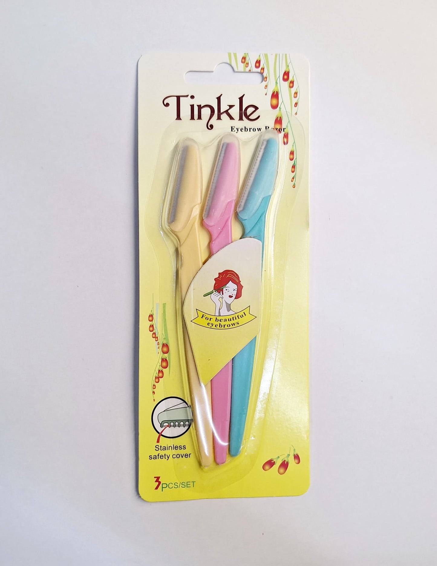3 PCS EYEBROW RAZORS.——————— $2.49