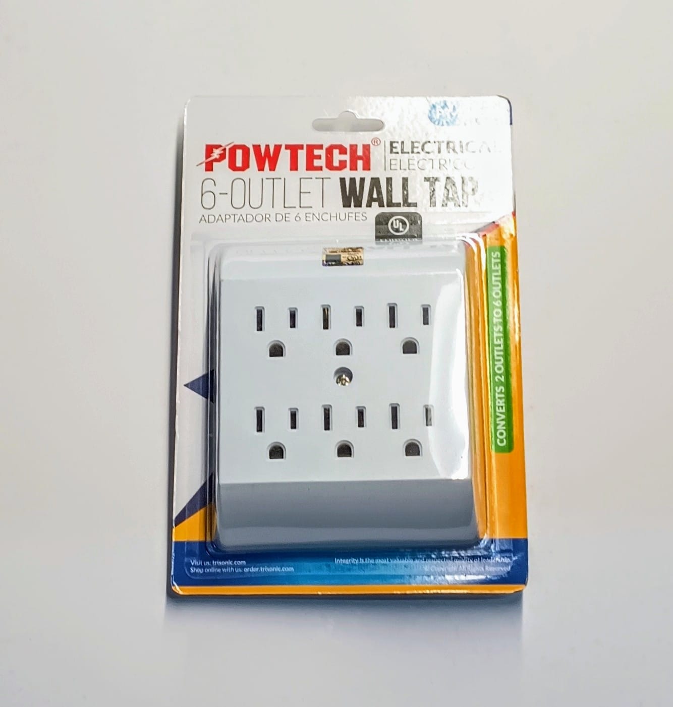 6 OUTLET WALL TAP.——————— $6.99