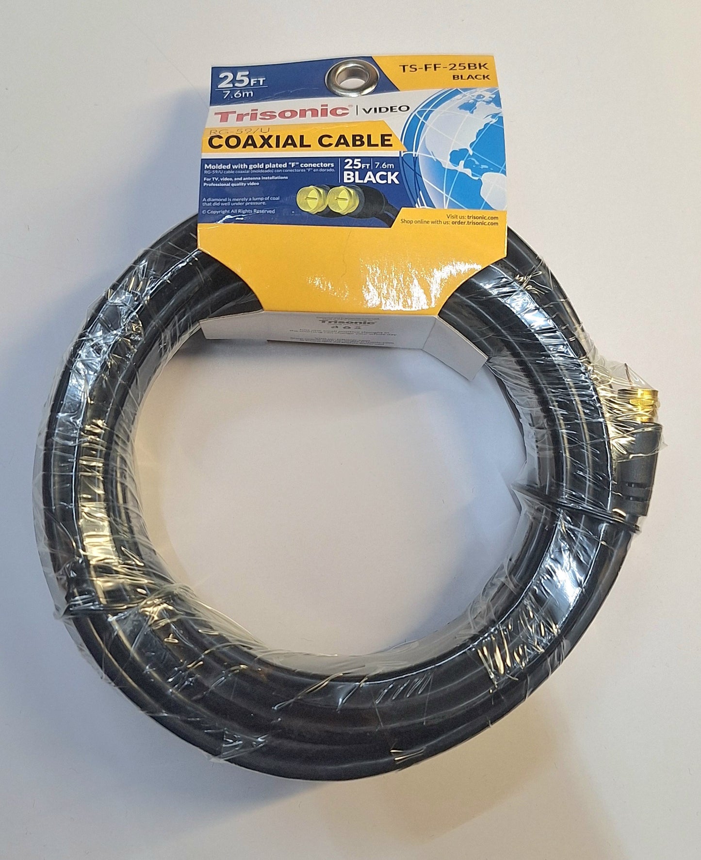 COAXIAL CABLE 25 FT.——————— $6.99