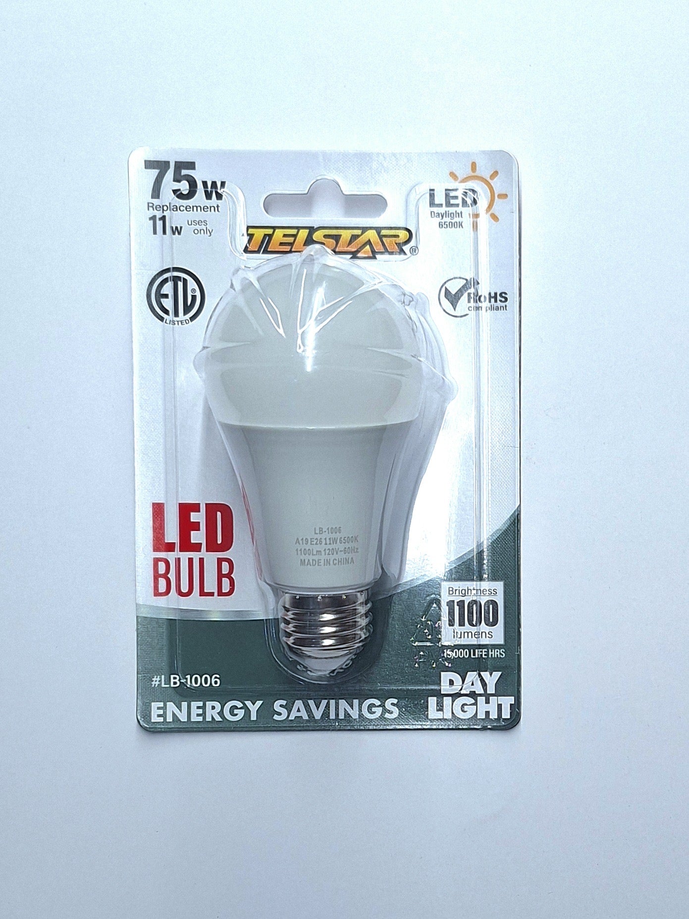LED BULB DAY LIGHT. 75w.————— $2.99