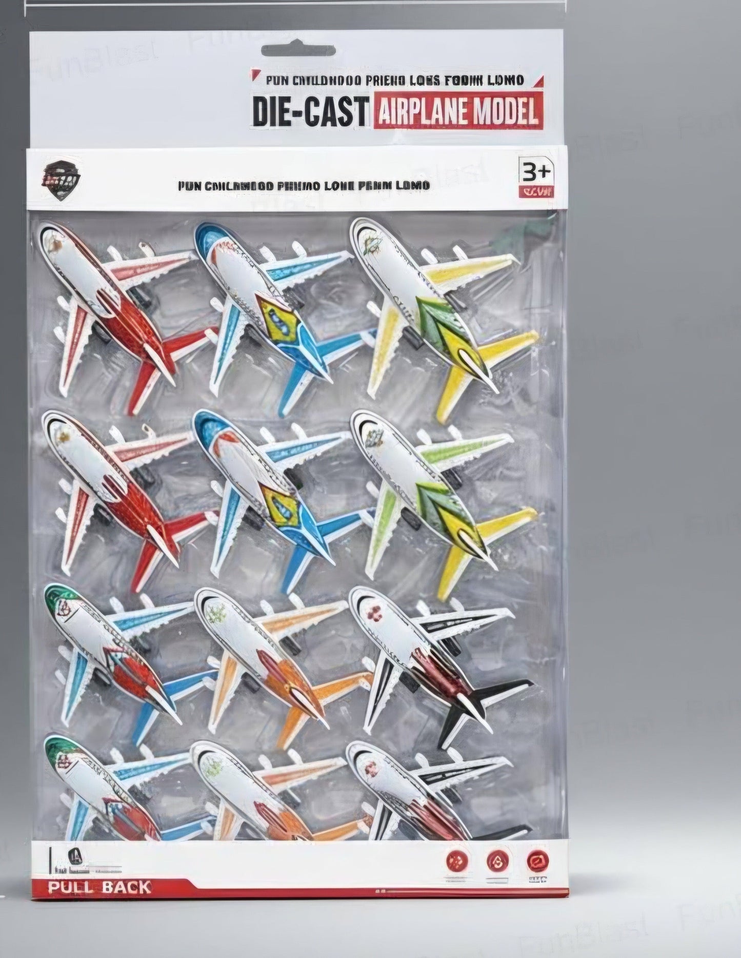 DIE-CAST AIRPLANE 12 PCS. ( 123-9S )——————$9.99
