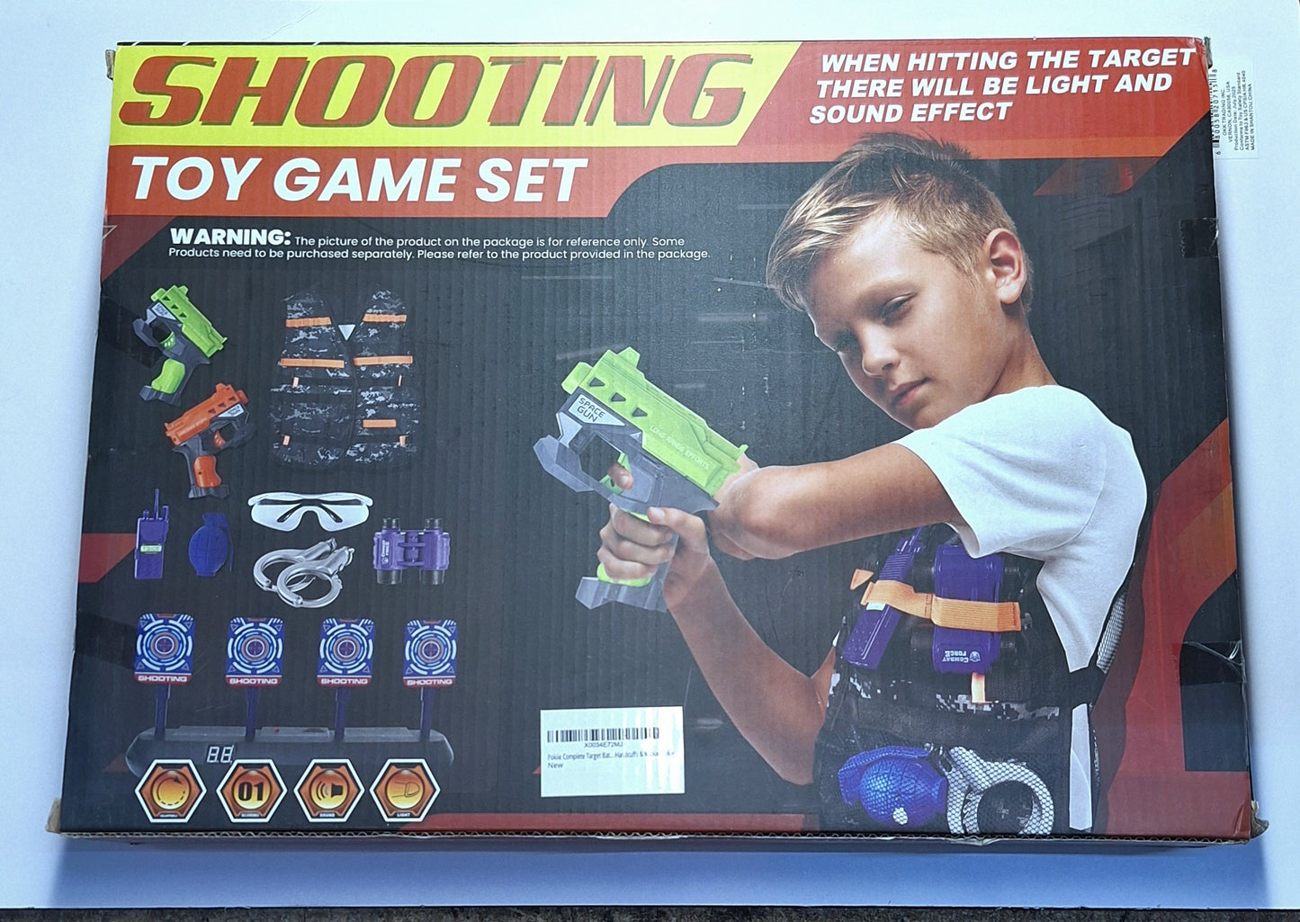 SHOOTING TOY GAME SET. 9 PCS———————$19.99