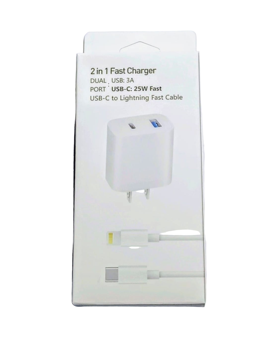 CHARGER 2/1 CABLE C TO IPH (W.BOX).—————— $10.99