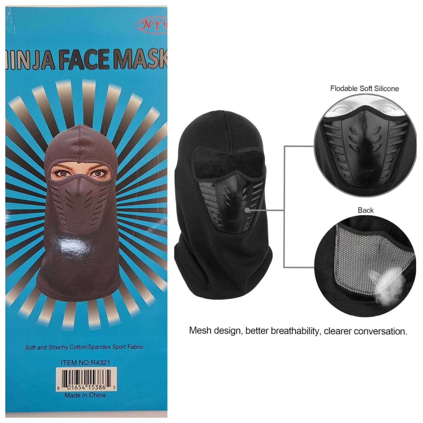 NINJA MASK AIR FLOW $7.99 (UNIDAD)