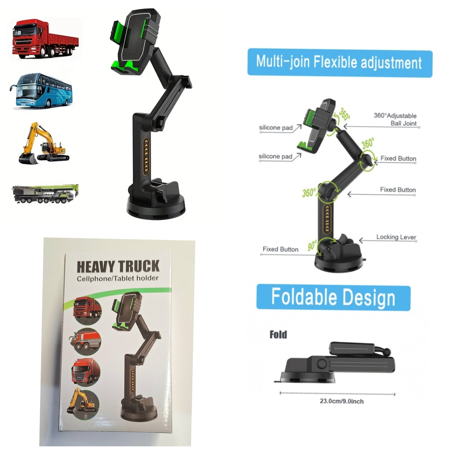 HEAVY TRUCK CELLPHONE/TABLET HOLDER.————— $19.99