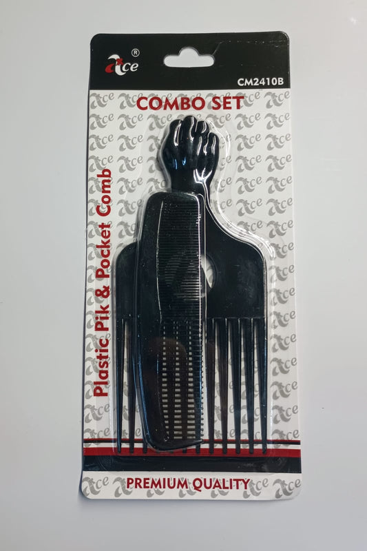 AFRO PICK AND POCKET COMB    (# CM 2410 BK).—————— $1.99