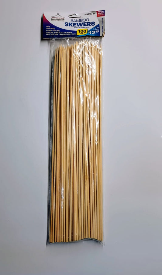 BBQ BAMBOO 12 PULGS.——————— $1.99