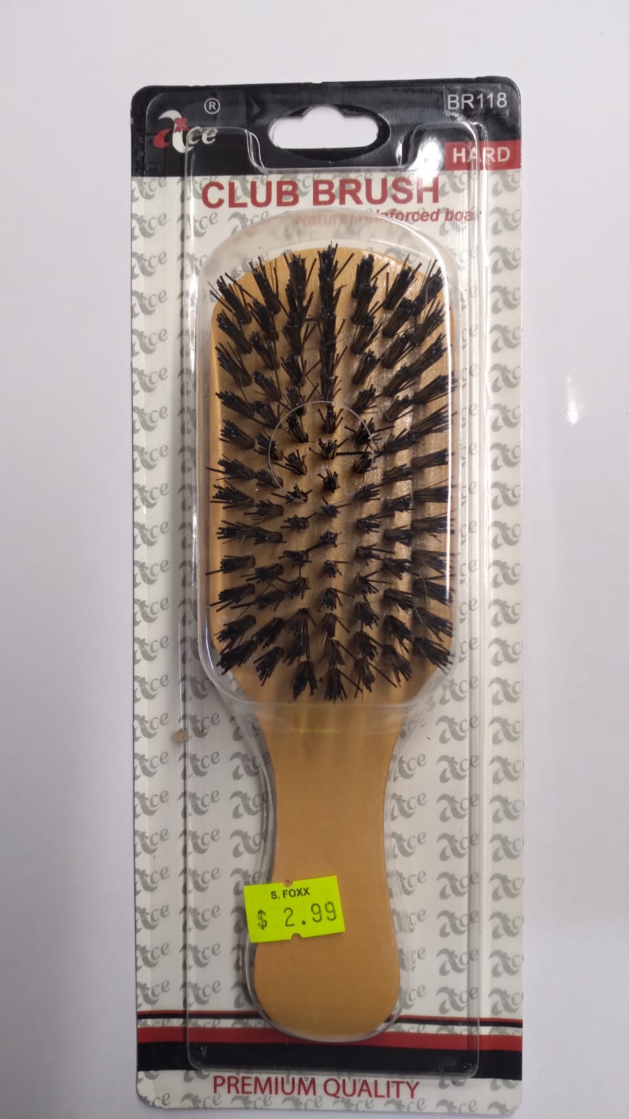CEPILLO DE MADERA HARD.    (# BR 118)—————— $2.99