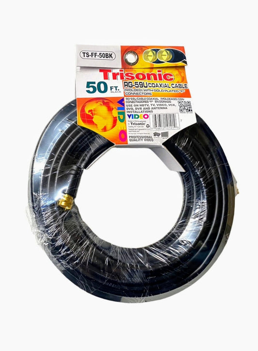 COAXIAL CABLE 50 FT.——————— $8.99
