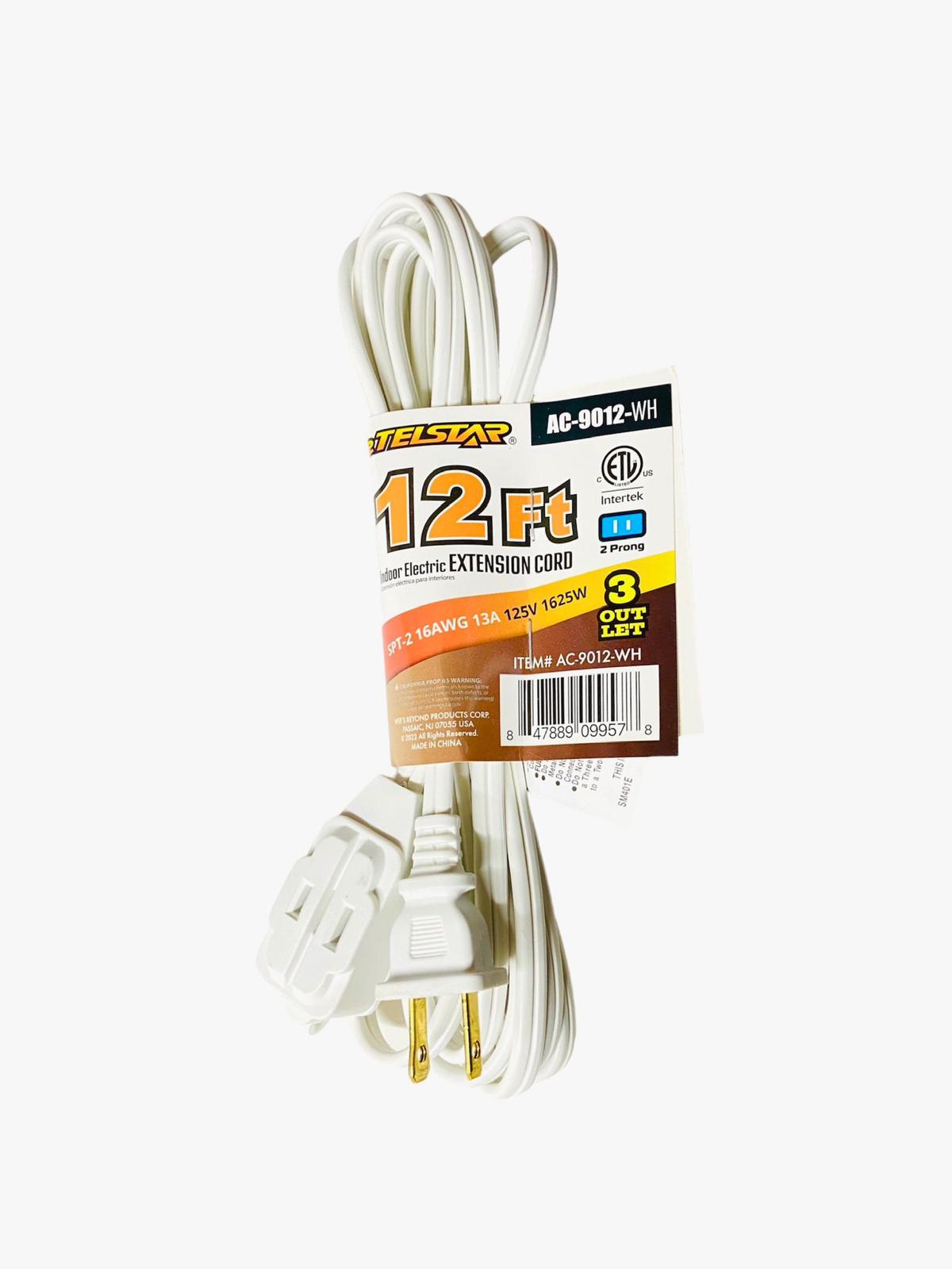 EXTENSION CORD 12 FT.—————— $7.99