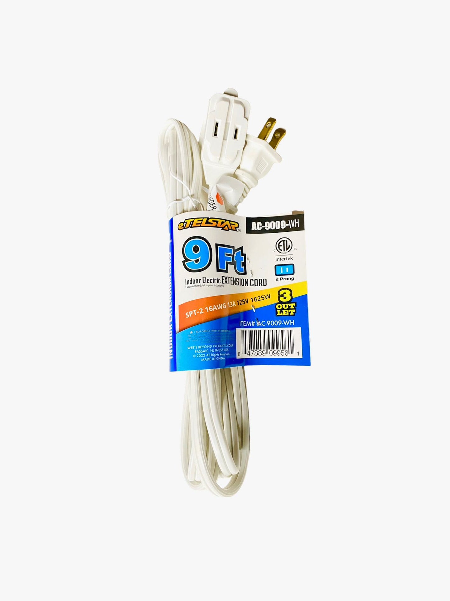 EXTENSION CORD 9 FT- ———-  $6.99
