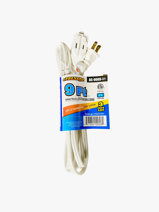 EXTENSION CORD 9 FT- ———-  $6.99