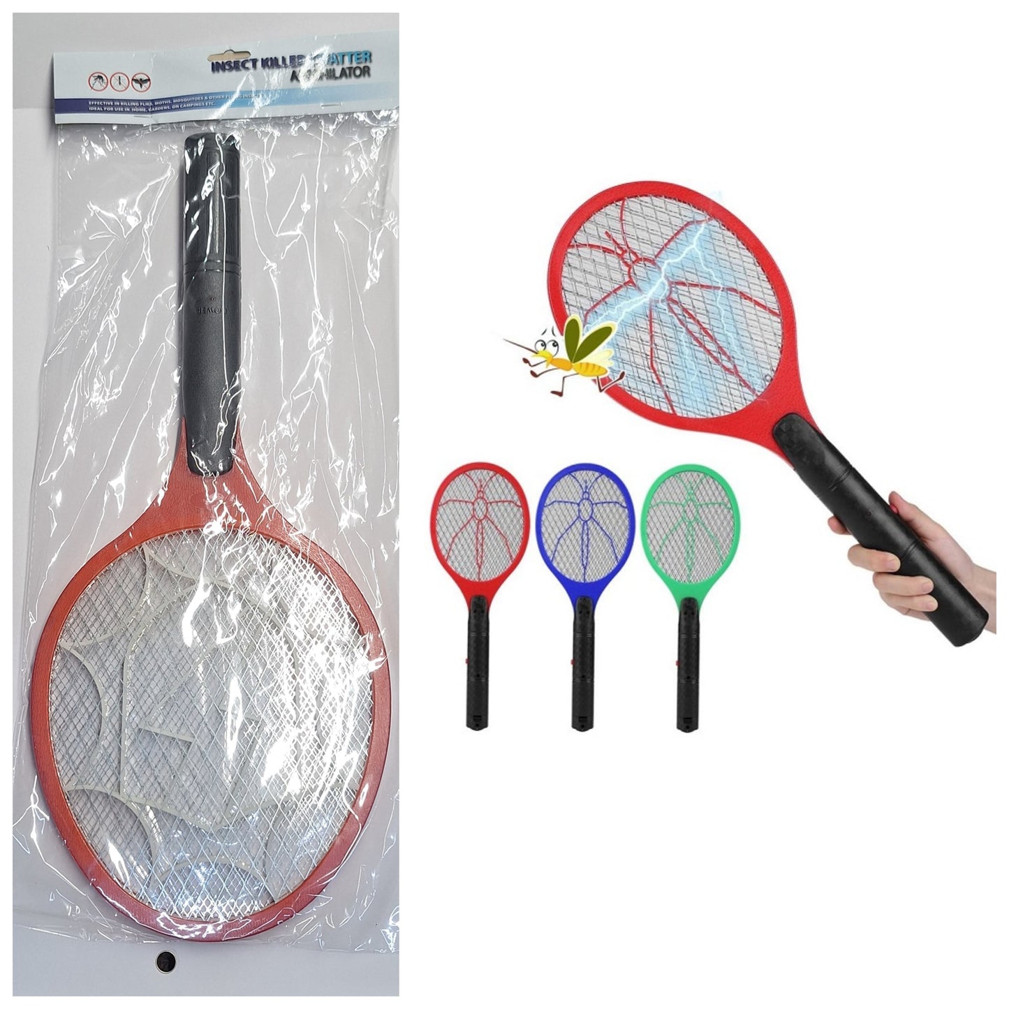 RAQUETA MATA MOSCAS DE BATERIAS.(R3016) N Y—————— $8.99