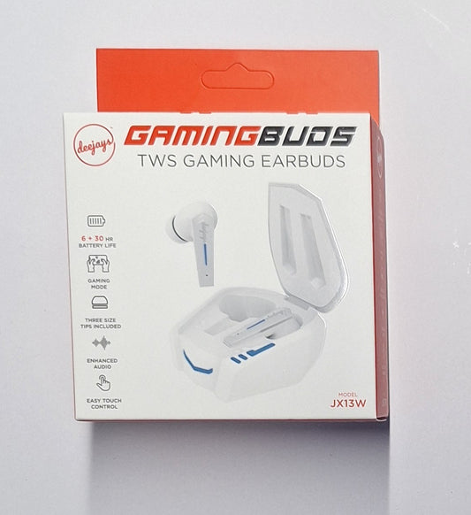 HF GAMING BUDS WHITE.  ( JX13 W )  —————— $29.99