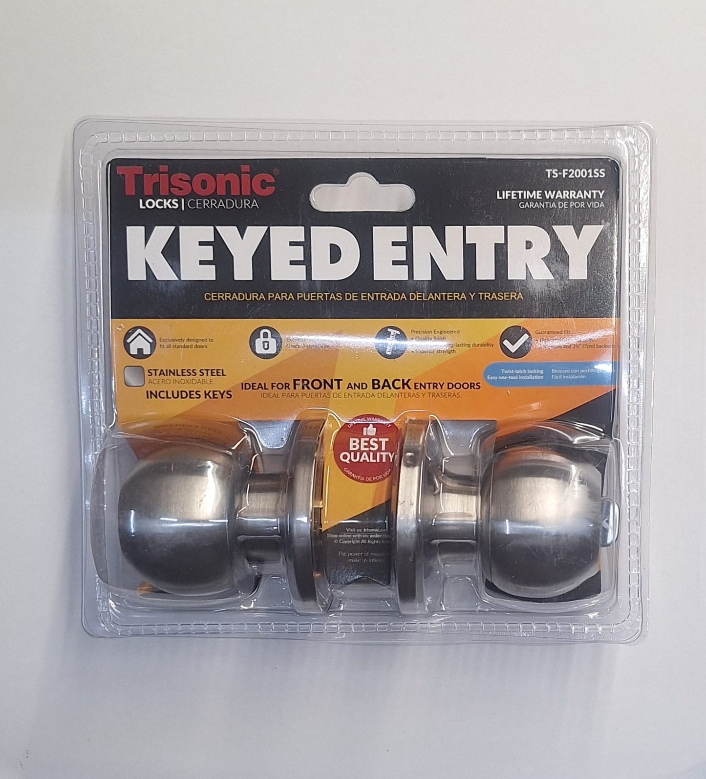KEYED ENTRY LOCK SILVER.——————— $14.99