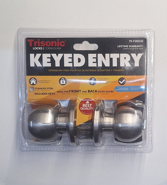 KEYED ENTRY LOCK SILVER.——————— $14.99