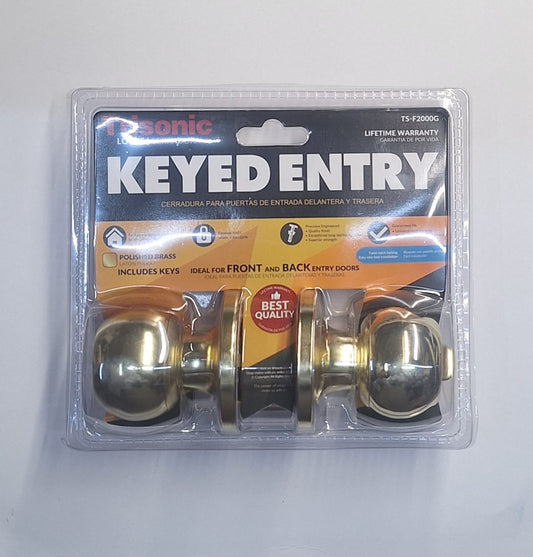 KEYED ENTRY LOCK GOLD.——————— $14.99