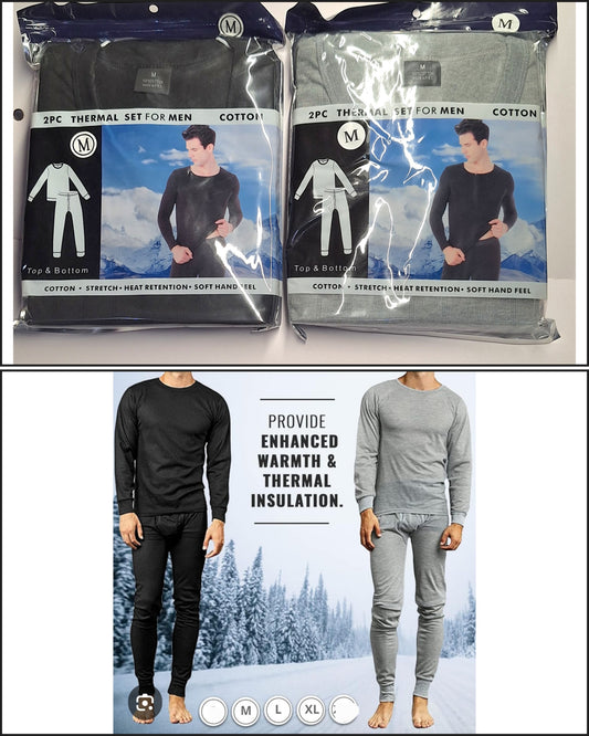 2 PC THERMAL SET FOR MEN SIZE M.————$12.99 (UNIDAD)