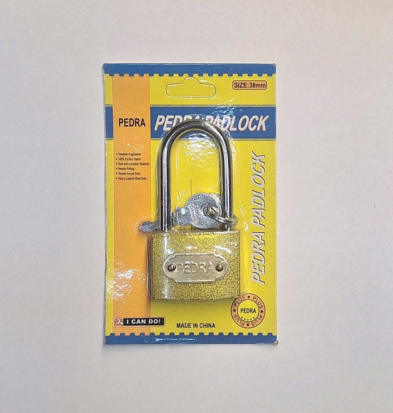 CANDADO 38MM LARGO.  ( W0447 ) ———————— $2.99