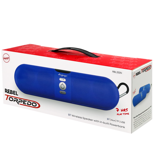 SPEAKER REBEL TORPEDO BLUE.Dee (RBL333).—————- $39.99