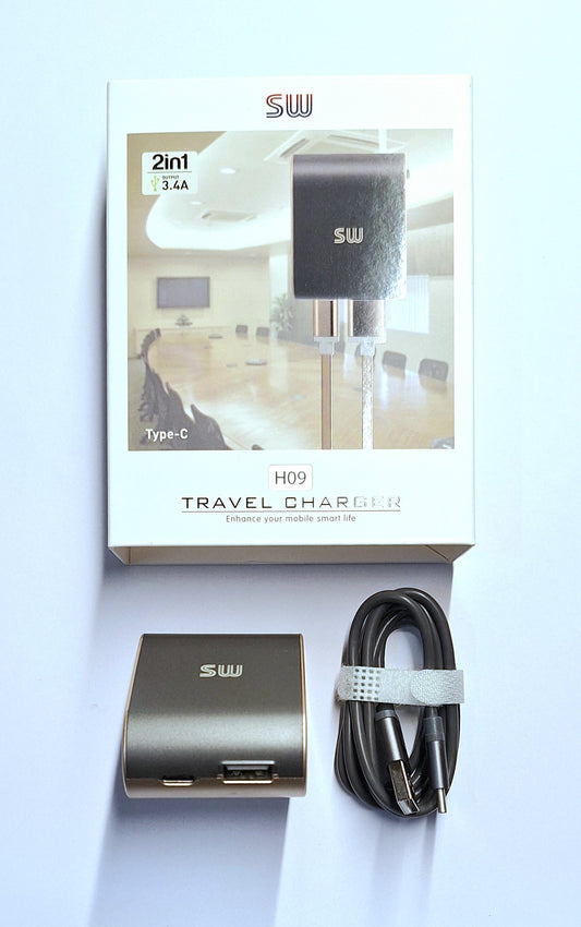 CHARGER 2/1 USB-TC SW.————— $7.99