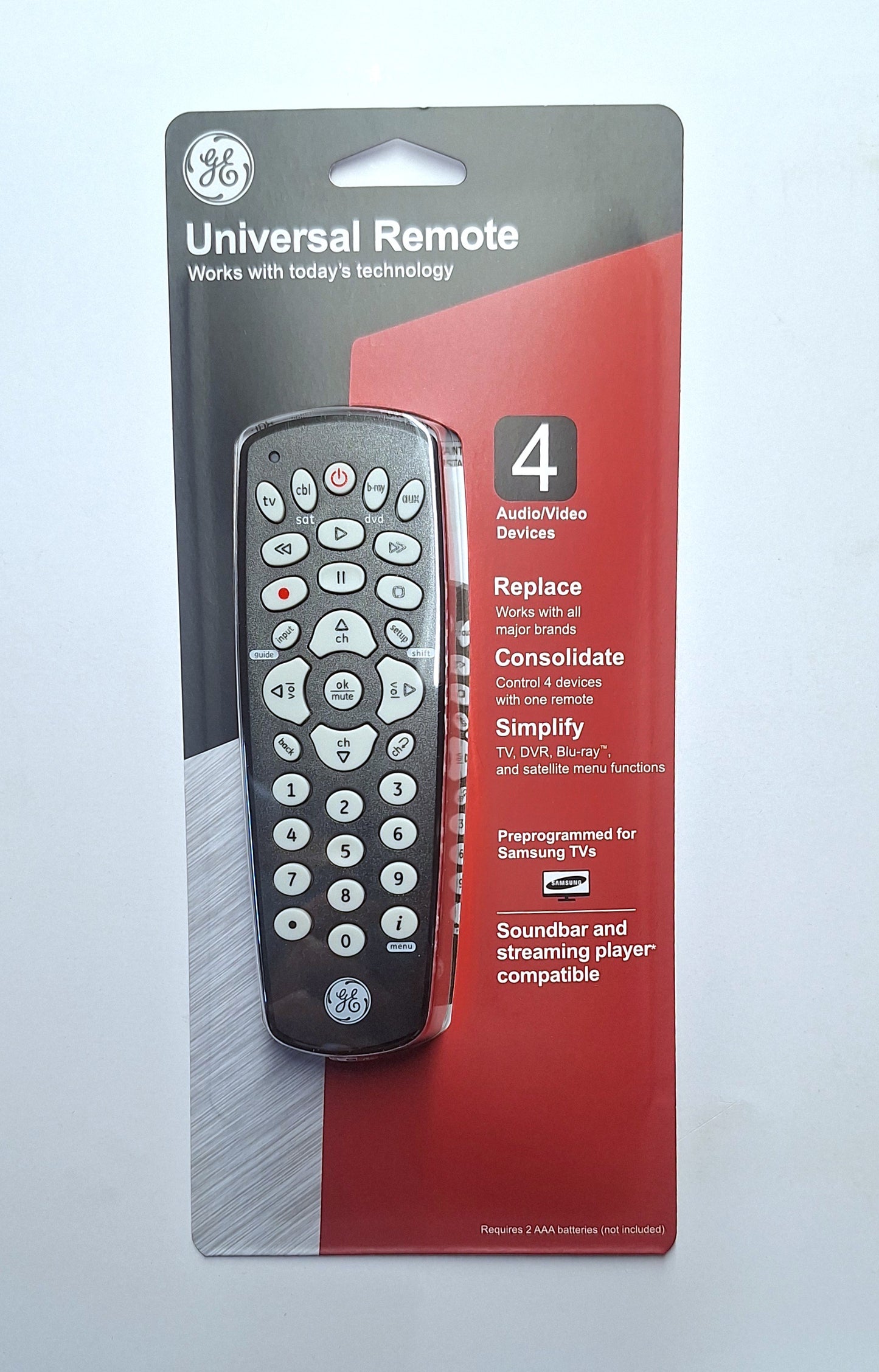 UNIVERSAL REMOTE CONTROL 4 DEVICE.———— $12.99
