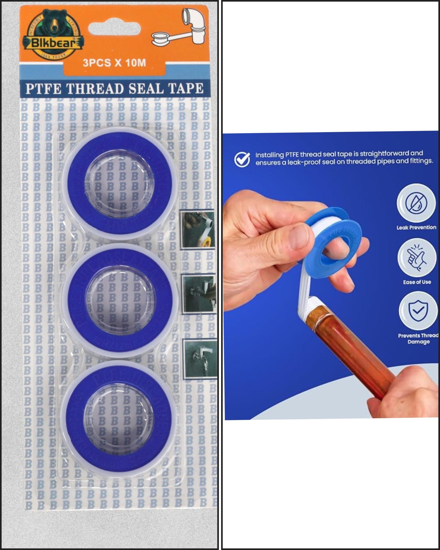TEFLON TAPE 3 PCS.  ( W0232 ) ————————$2.49