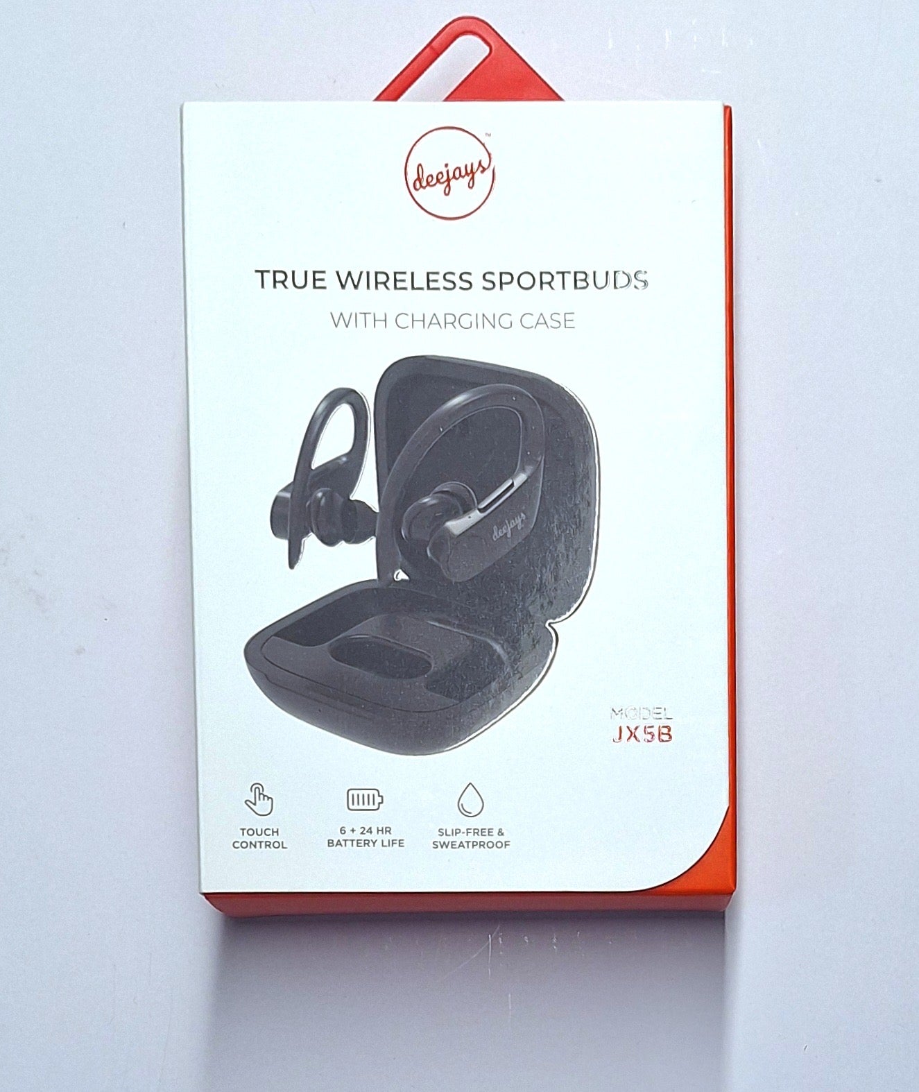 TRUE WIRELESS SPORTBUDS BLACK.  ( JX5 B )————$29.99