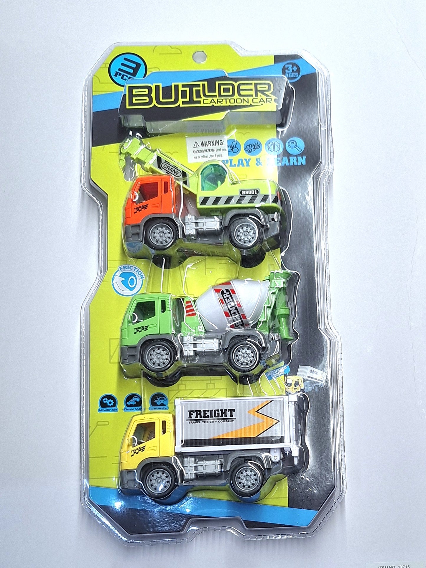 BUILDER CARTOON CAR.  ( 2956-D )———————-$10.99