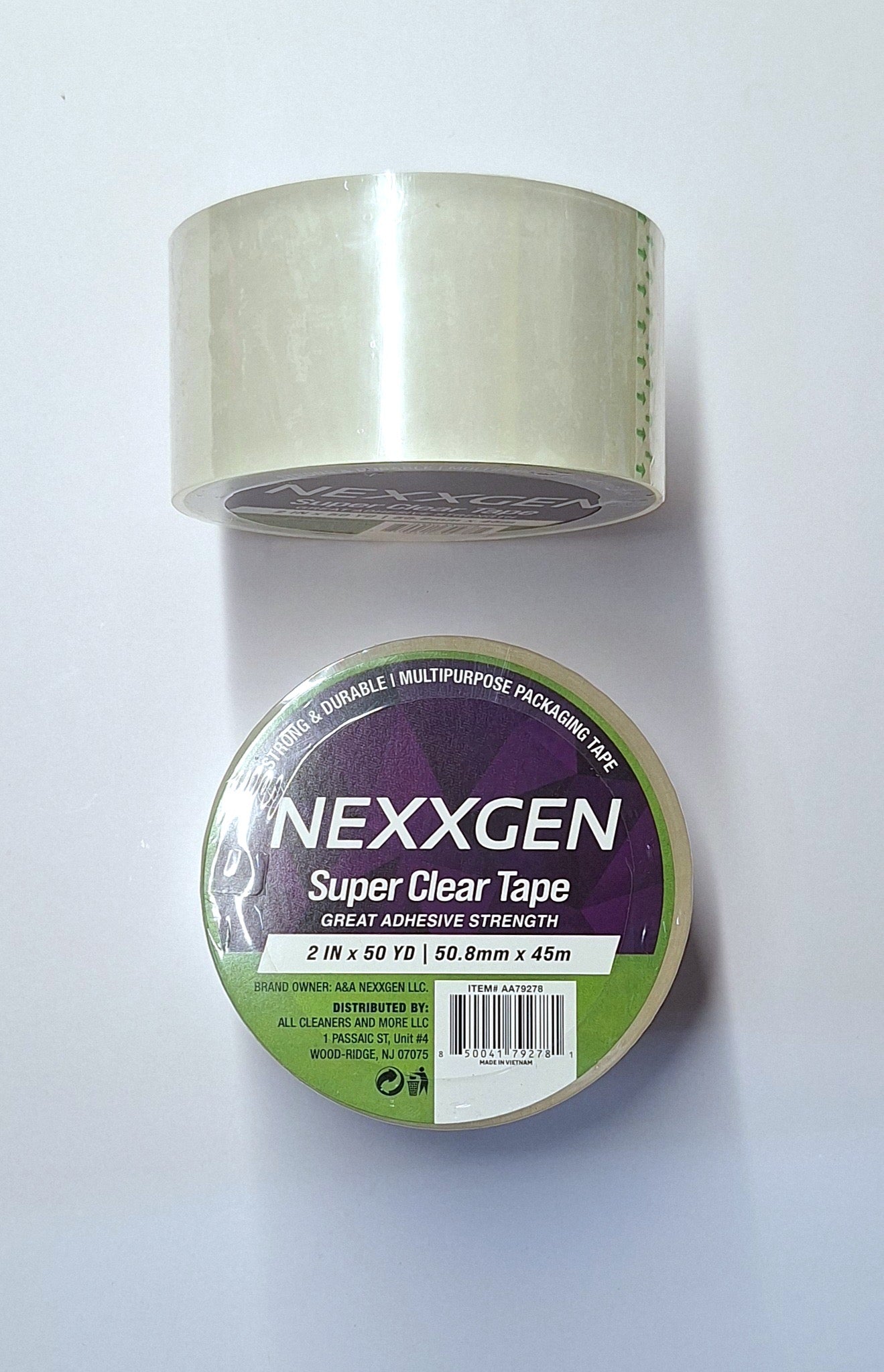 CLEAR TAPE  2 x 50 YARDS.   ( AA-79278 )——————-$1.69