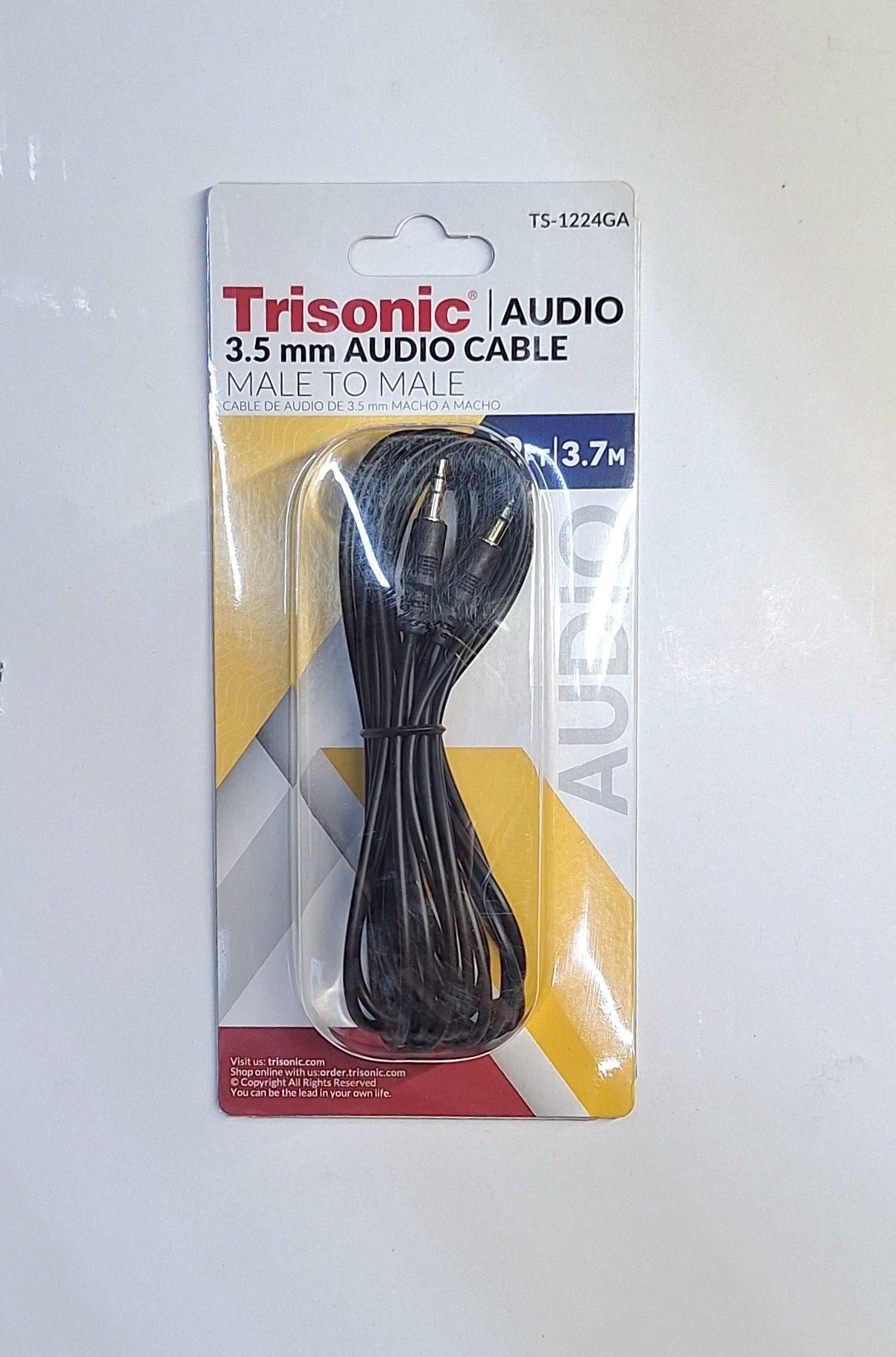 R.C.A   AUXILIAR.  12FT.  3.5MM  AUDIO  ( TS-1224GA ) ———— $5.99