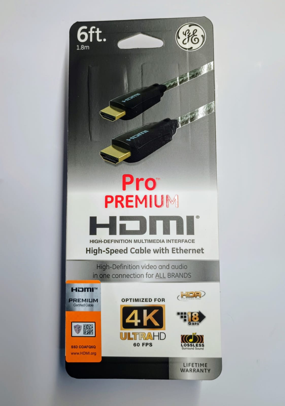 HDMI 6 FT.(FH-40790) W B ———— $10.99
