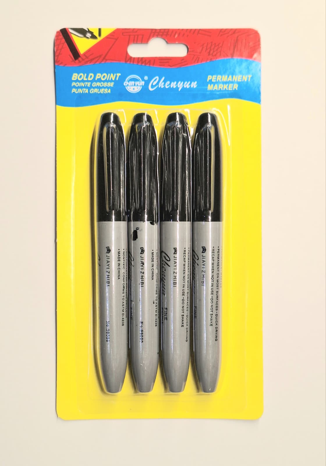 PERMANENT BLACK MARKER 4PCS.————— $2.49