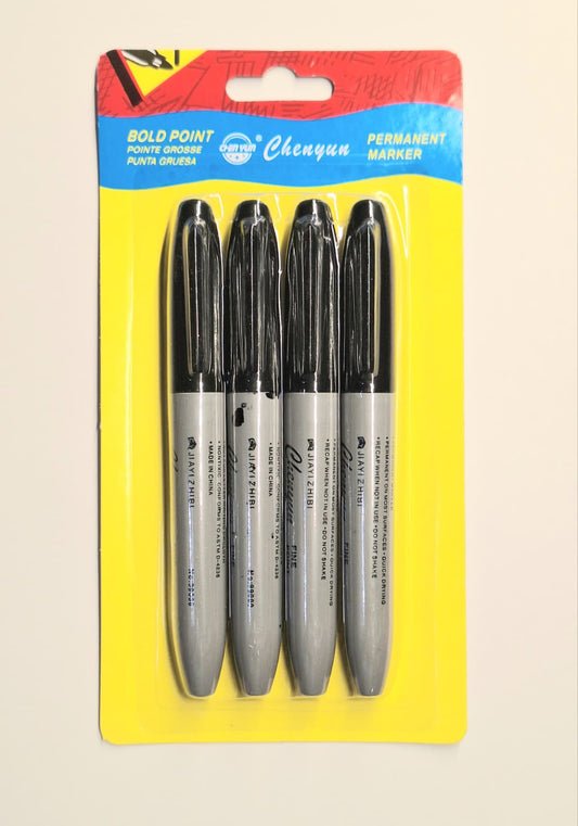 PERMANENT BLACK MARKER 4PCS.————— $2.49