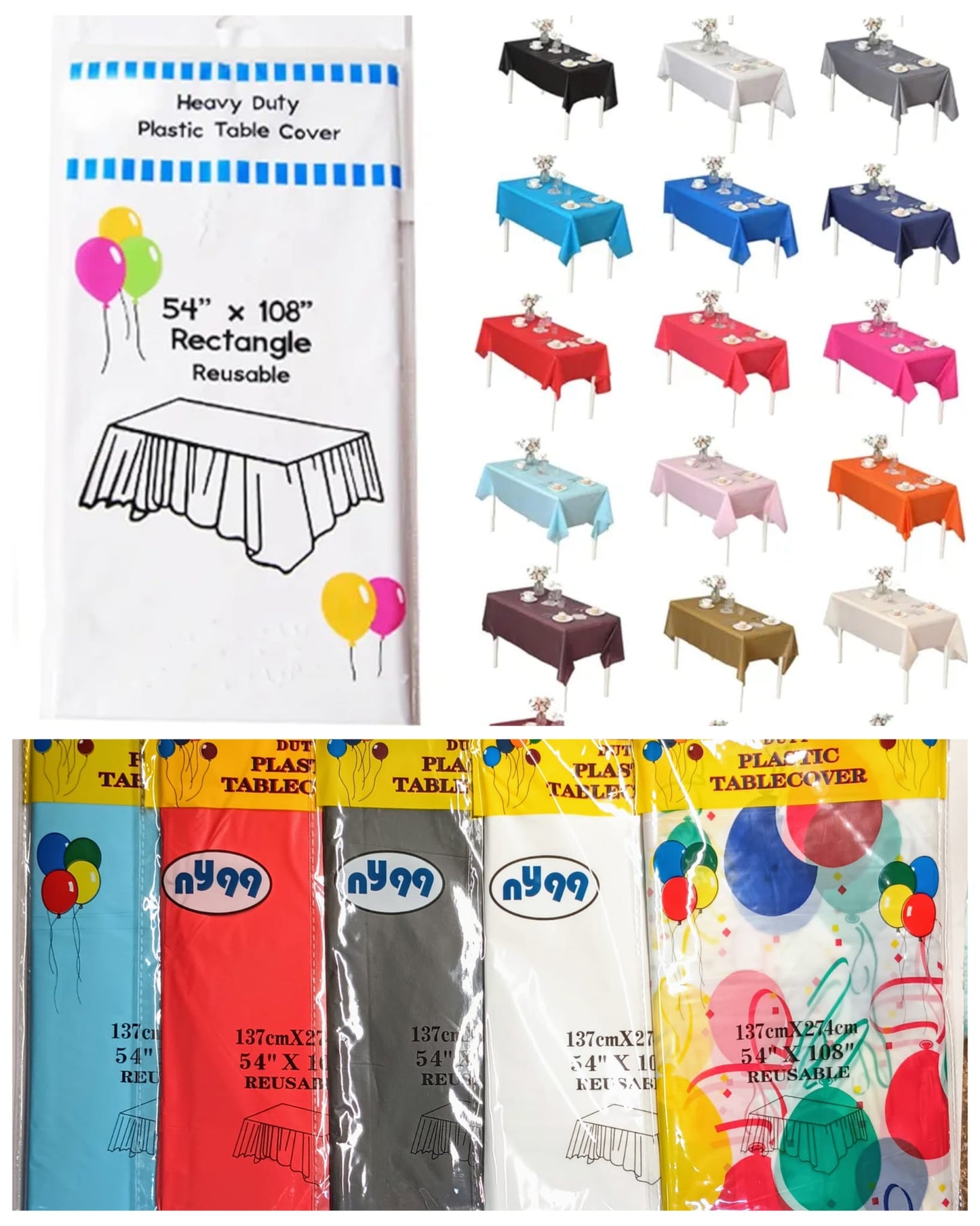PLASTIC TABLECOVER.——————— $1.99