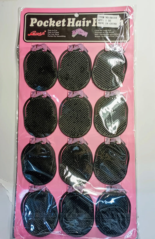 POCKET HAIR BRUSH $1.89-0.95      #BR-144B.       ($11.40x1 DZ)