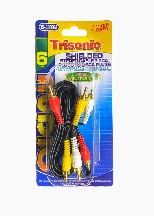 R.C.A (TS-3306GA)3-3 RCA 6’CABLE BT.————— $6.99