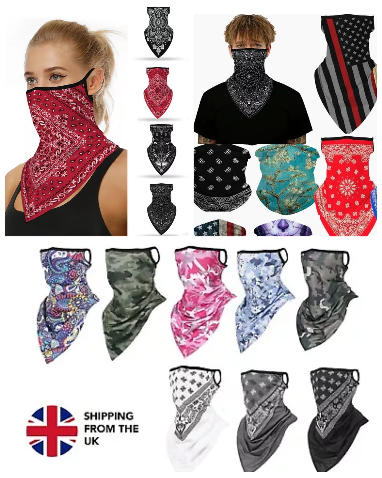 UNISEX SCARF BANDANA MEN $2.99 (UNIDAD)